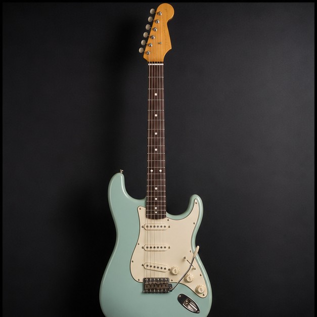 21프렛 전통형 더블컷 일렉기타의 전체 넥과 바디